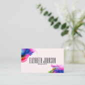 Kleurrijke Regenboog Trendy Modern Elegant Abstrac Visitekaartje (Staand voorkant)