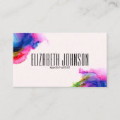 Kleurrijke Regenboog Trendy Modern Elegant Abstrac Visitekaartje (Voorkant)
