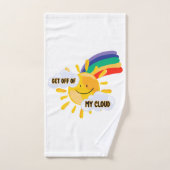 Kleurrijke regenboog uit mijn wolk bad handdoek (Handdoek)