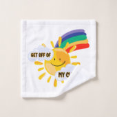 Kleurrijke regenboog uit mijn wolk bad handdoek (Wasdoekje)