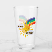 Kleurrijke regenboog uit mijn wolk glas (Achterkant)