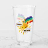 Kleurrijke regenboog uit mijn wolk glas (Voorkant)