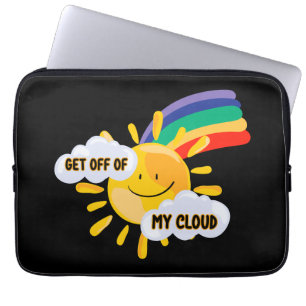 Kleurrijke regenboog uit mijn wolk laptop sleeve
