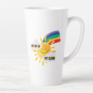 Kleurrijke regenboog uit mijn wolk latte mok