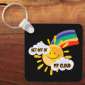 Kleurrijke regenboog uit mijn wolk sleutelhanger (Voorkant)