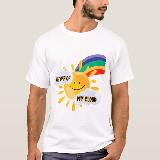 Kleurrijke regenboog uit mijn wolk t-shirt (Voorkant)