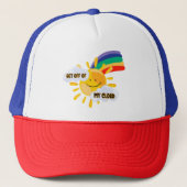 Kleurrijke regenboog uit mijn wolk trucker pet (Voorkant)
