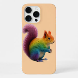 Kleurrijke Regenboog Vacht Eekhoorn Sticker iPhone 16 Pro Max Hoesje