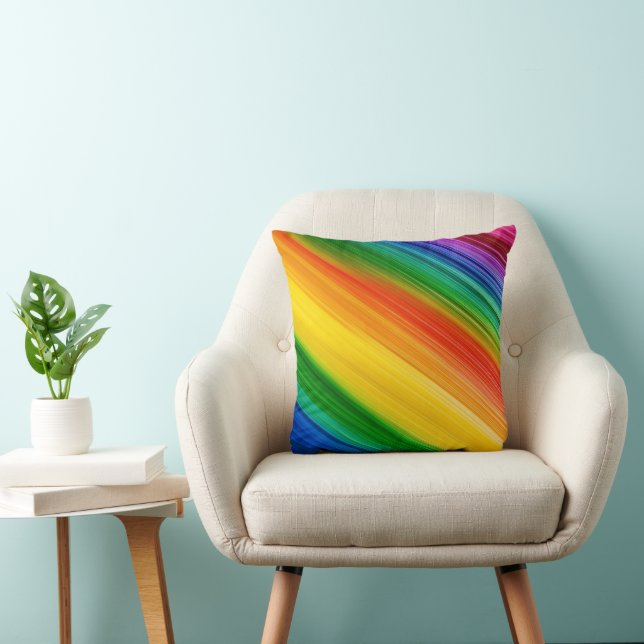 Kleurrijke regenboog van kleuren kussen (Stoel)