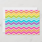 Kleurrijke regenboog verjaardagsfeestje meisje fot kaart (Achterkant)