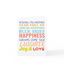 Kleurrijke regenboog Verjaardagswensen gepersonali