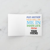 Kleurrijke regenboog Verjaardagswensen gepersonali Kaart (Binnen)