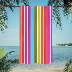 Kleurrijke regenboog verticale streep strandhanddo strandlaken