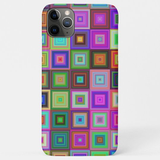 kleurrijke regenboog vierkanten telefoonhoes Case-Mate iPhone case (Achterkant)