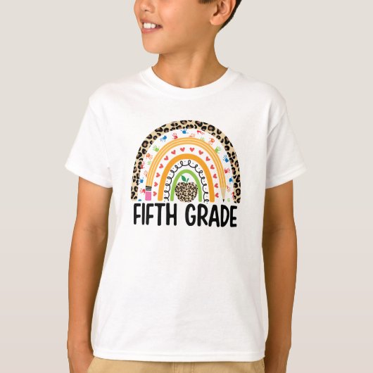 Kleurrijke regenboog vijfde graaf t-shirt (Voorkant)