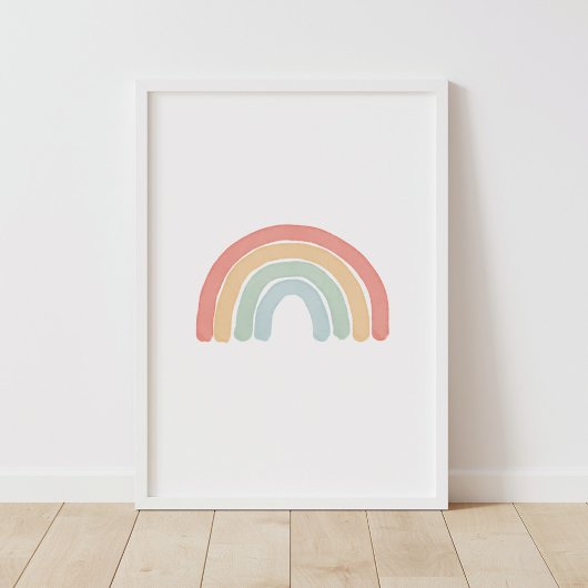 Kleurrijke Regenboog Waterverf Poster