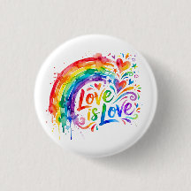 Kleurrijke Regenboog Waterverf Spetter "Liefde is 