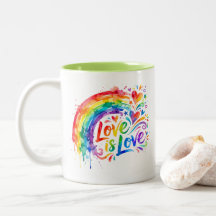 Kleurrijke Regenboog Waterverf Spetter "Liefde is 