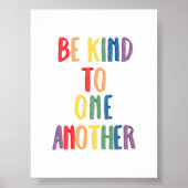 Kleurrijke regenboog Wees aardig voor elkaar poste Poster (Voorkant)