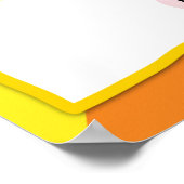 Kleurrijke regenboog Welkom op schoolbord Poster (Hoek)