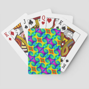 Kleurrijke regenboog werveling Abstract kunstpatro Pokerkaarten