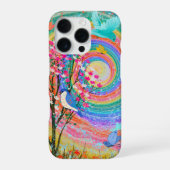 Kleurrijke Regenboog Wildflowers Vogels Vlinders iPhone Hoesje (Achterkant)