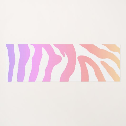 Kleurrijke regenboog Zebra Stripe Yoga Mat (Achterkant (horizontaal))