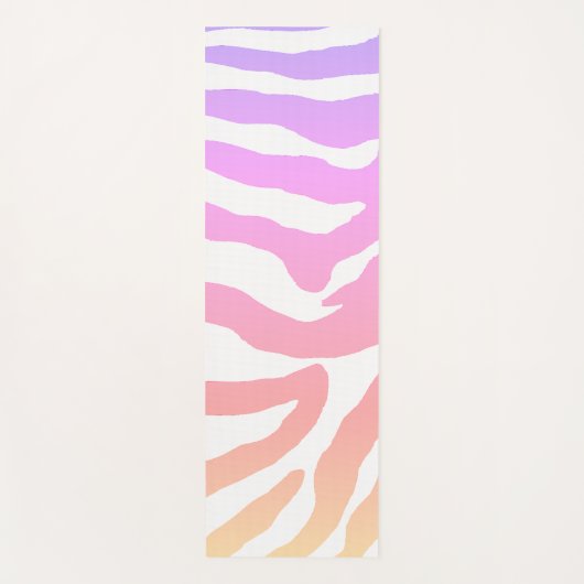 Kleurrijke regenboog Zebra Stripe Yoga Mat (Voorkant)
