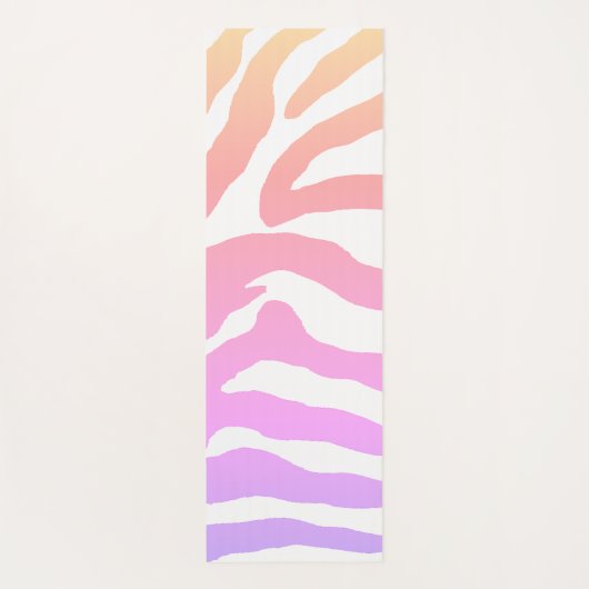 Kleurrijke regenboog Zebra Stripe Yoga Mat (Achterkant)