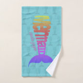 Kleurrijke Regenboog Zeemeermin Aqua Badhanddoek S Bad Handdoek (Handdoek)