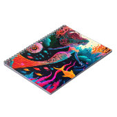 Kleurrijke Regenboog Zeemeermin Fantasie Notitieboek (Linkerzijde)