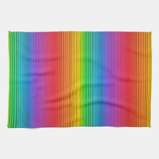 Kleurrijke regenboogachtergrond theedoek (Horizontaal)