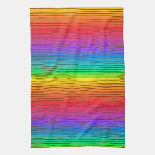 Kleurrijke regenboogachtergrond theedoek (Verticaal)