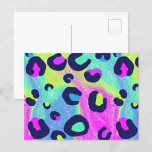 Kleurrijke regenboogafdrukken briefkaart