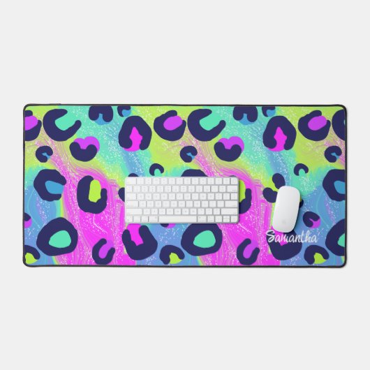 Kleurrijke regenboogafdrukken bureaumat (Keyboard & Muis)