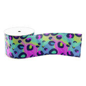 Kleurrijke regenboogafdrukken grosgrain lint (Spoel)