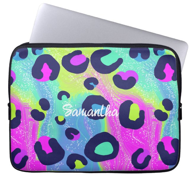 Kleurrijke regenboogafdrukken laptop sleeve (Voorkant)