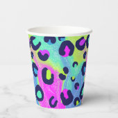 Kleurrijke regenboogafdrukken papieren bekers (Achterkant)