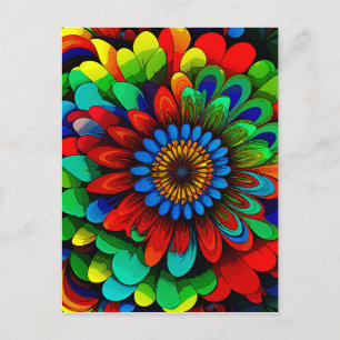 Kleurrijke regenboogbloem 104 briefkaart