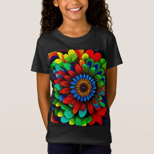 Kleurrijke regenboogbloem 104 t-shirt (Voorkant)