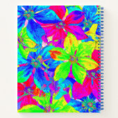 Kleurrijke regenboogbloemen voor 18 jaar oud notitieboek (Achterkant)