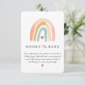 kleurrijke regenboogboeken voor Baby Informatiekaartje (Staand voorkant)