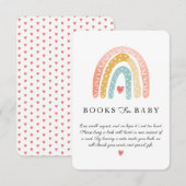 kleurrijke regenboogboeken voor Baby Informatiekaartje (Voorkant / Achterkant)