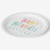 Kleurrijke regenboogbrunch papieren bordje (Gekanteld)