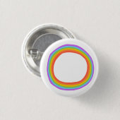 Kleurrijke regenboogcirkel CUSTOM Ronde Button 3,2 Cm (Voorkant /achterkant)