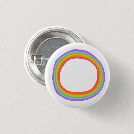 Kleurrijke regenboogcirkel CUSTOM Ronde Button 3,2 Cm (Voorkant /achterkant)