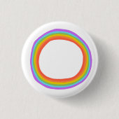 Kleurrijke regenboogcirkel CUSTOM Ronde Button 3,2 Cm (Voorkant)