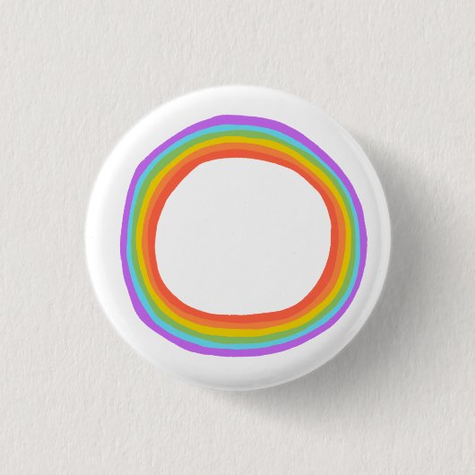 Kleurrijke regenboogcirkel CUSTOM Ronde Button 3,2 Cm (Voorkant)