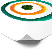 Kleurrijke regenboogcirkels kunst waterverf poster (Hoek)