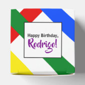 Kleurrijke regenboogcrisis - Kruisstrips van afgel Bedankdoosjes (Bovenkant)